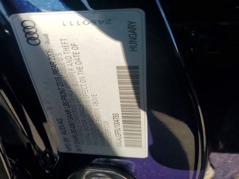 Продаж на аукціоні авто 2018 Audi A3, vin: WAUAUGFF5J1004793, номер лоту: 65842656