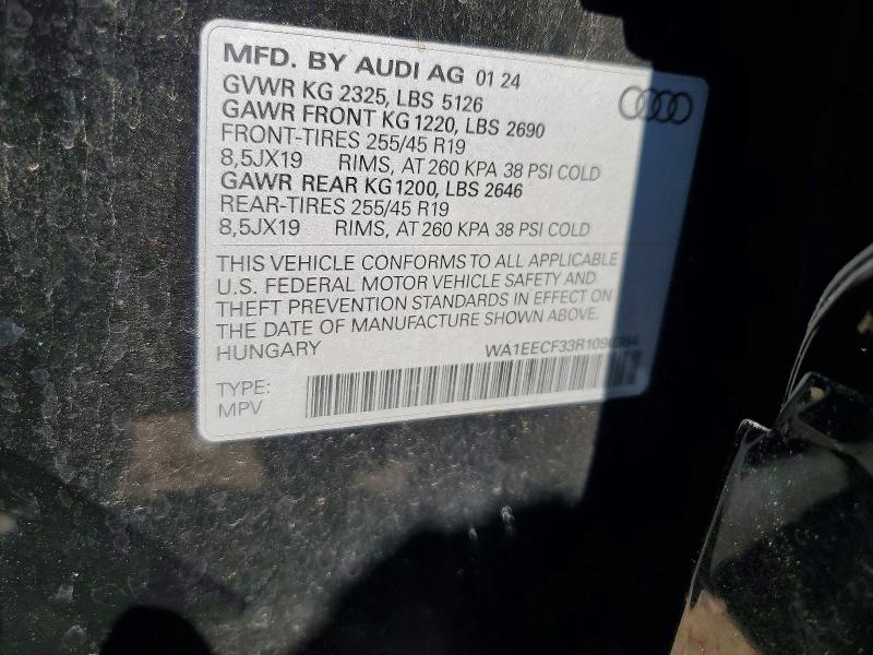 Продажа на аукционе авто 2024 Audi Q3, vin: WA1EECF33R1090384, номер лота: 65242726