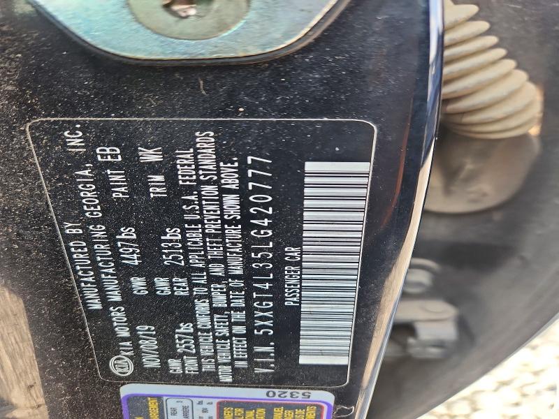 66582756 :رقم المزاد ، 5XXGT4L35LG420777 vin ، 2020 Kia Optima مزاد بيع