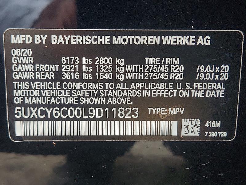 Продажа на аукционе авто 2020 Bmw X6, vin: 5UXCY6C00L9D11823, номер лота: 64318096
