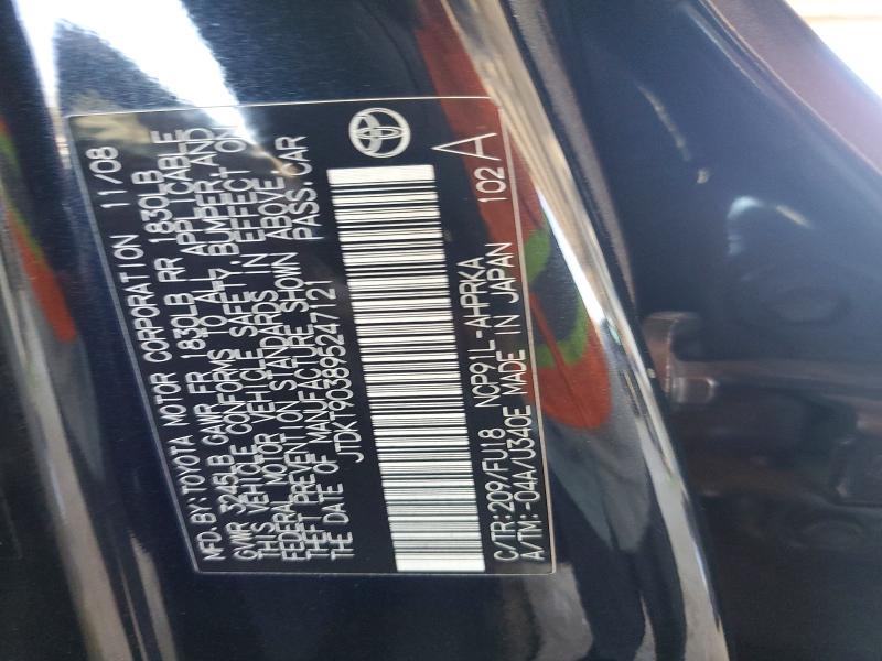 Aukcja sprzedaży 2009 Toyota Yaris, vin: JTDKT903895247121, numer aukcji: 64056276