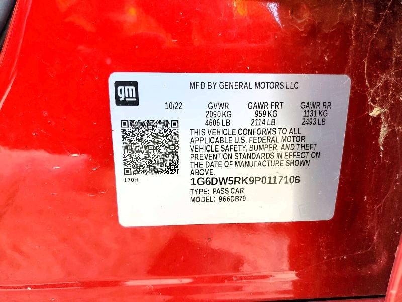 Продаж на аукціоні авто 2023 Cadillac Ct5, vin: 1G6DW5RK9P0117106, номер лоту: 66283756
