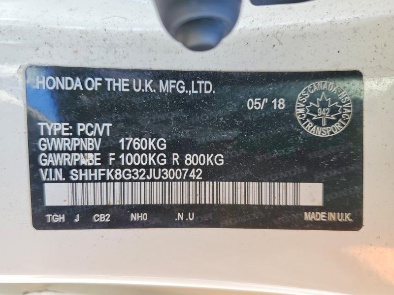 Aukcja sprzedaży 2018 Honda Civic, vin: SHHFK8G32JU300742, numer aukcji: 63537926