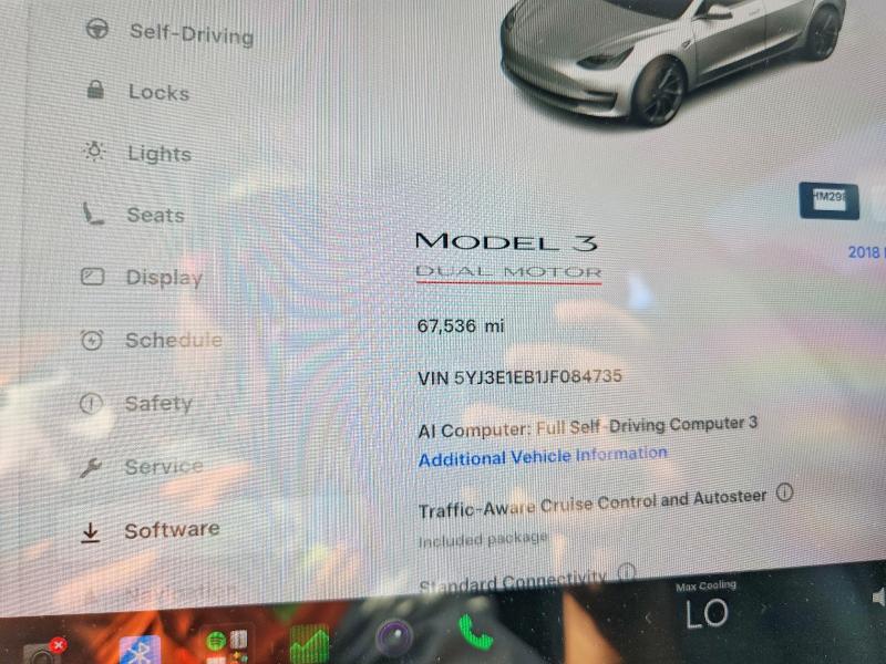 Продаж на аукціоні авто 2018 Tesla Model 3, vin: 5YJ3E1EB1JF084735, номер лоту: 64326476