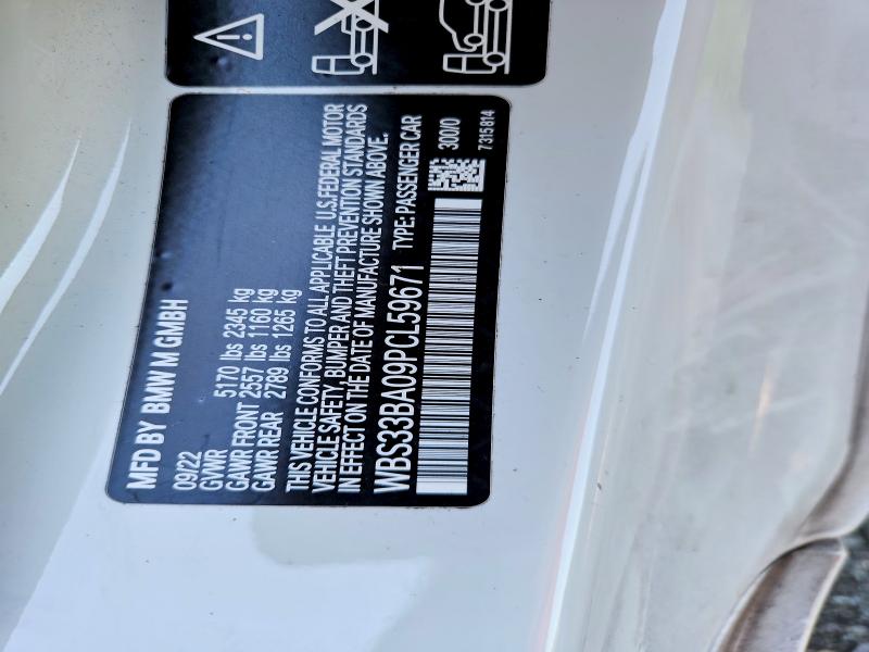 Продаж на аукціоні авто 2023 Bmw M4, vin: WBS33BA09PCL59671, номер лоту: 63875026