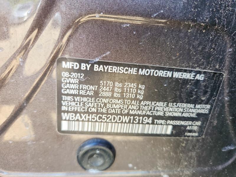 Продажа на аукционе авто 2013 Bmw 528, vin: WBAXH5C52DDW13194, номер лота: 66001516