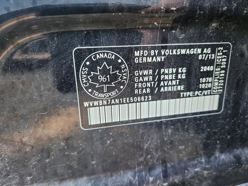 63724356 :رقم المزاد ، WVWBN7AN1EE506623 vin ، 2014 Volkswagen Cc مزاد بيع