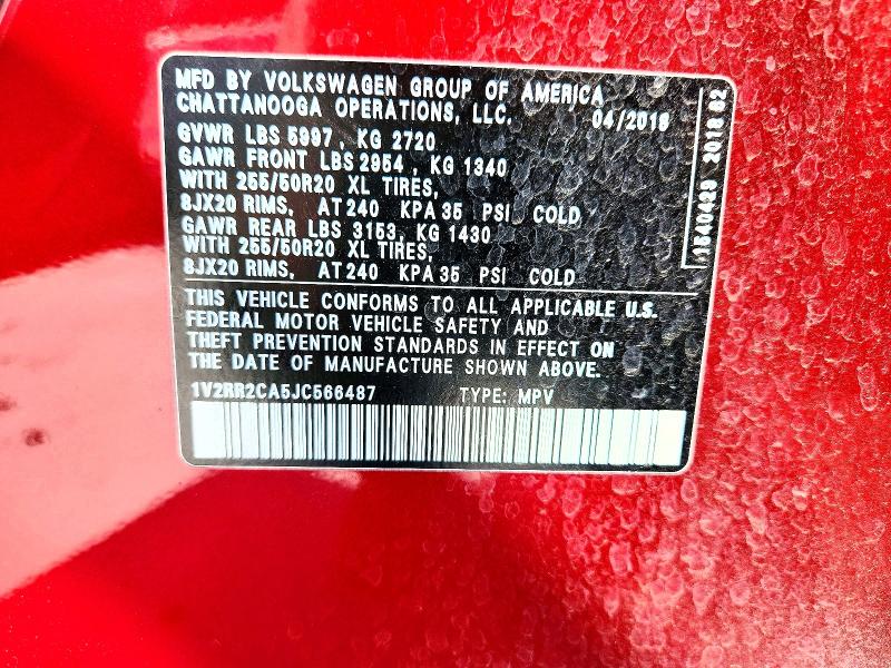 Aukcja sprzedaży 2018 Volkswagen Atlas, vin: 1V2RR2CA5JC566487, numer aukcji: 57874946