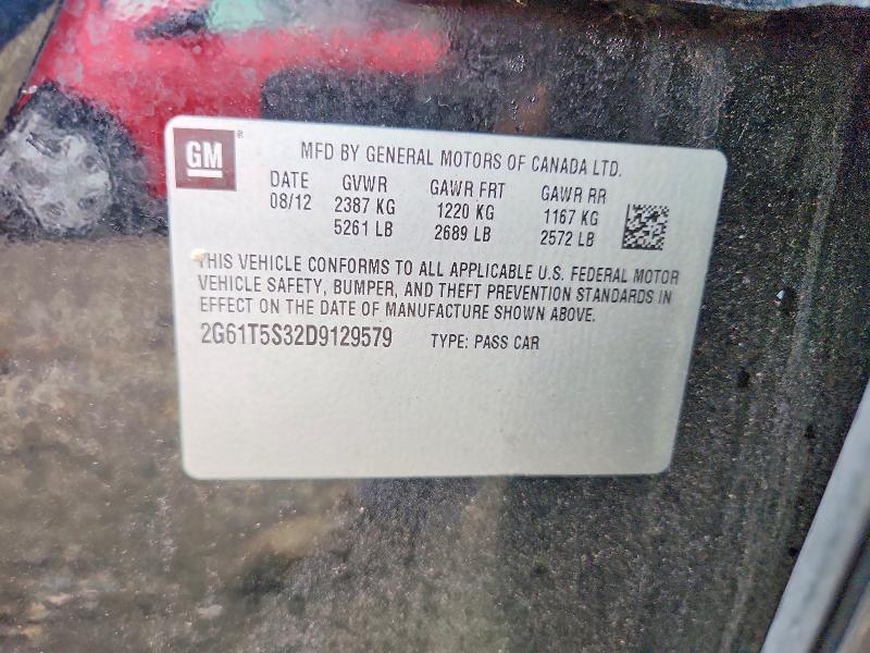 64126536 :رقم المزاد ، 2G61T5S32D9129579 vin ، 2013 Cadillac Xts مزاد بيع