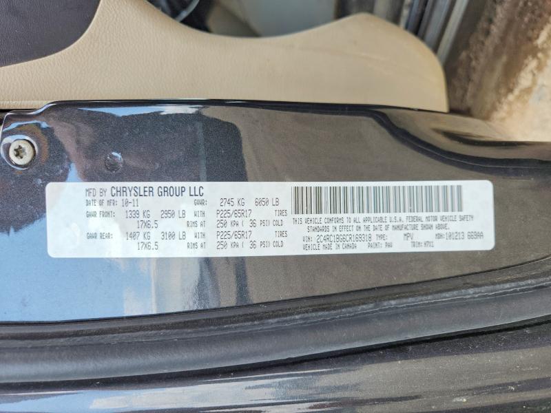 Продажа на аукционе авто 2012 Chrysler Town & Country, vin: 2C4RC1BG6CR169318, номер лота: 63936616