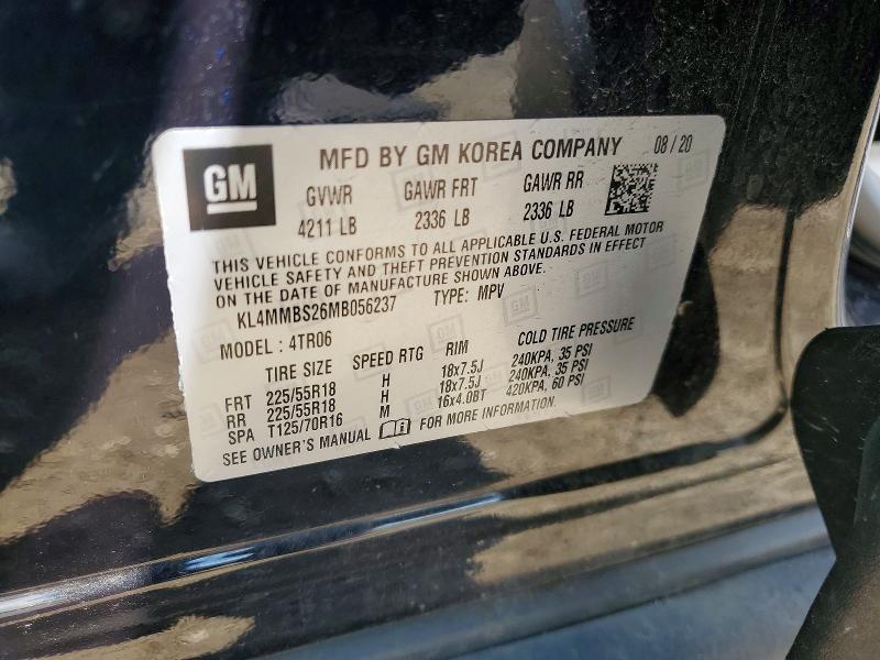 Aukcja sprzedaży 2021 Buick Encore Gx, vin: KL4MMBS26MB056237, numer aukcji: 65294256