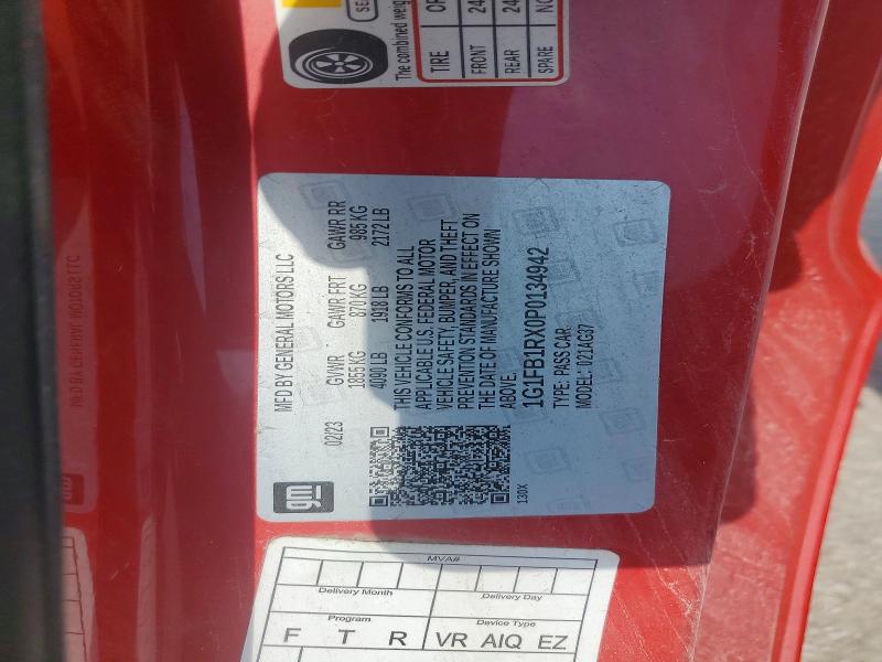 64148786 :رقم المزاد ، 1G1FB1RX0P0134942 vin ، 2023 Chevrolet Camaro مزاد بيع