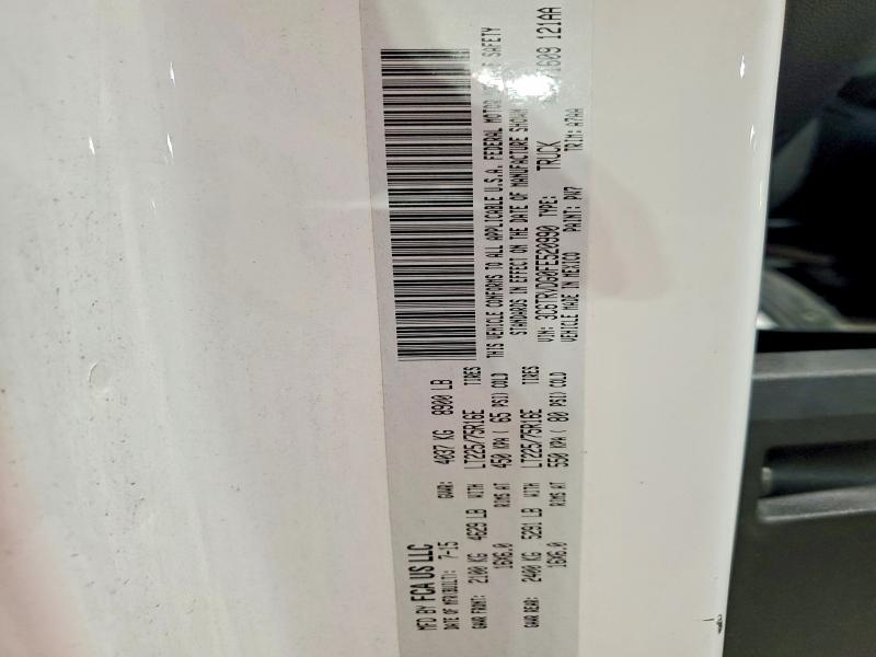 65276576 :رقم المزاد ، 3C6TRVDG0FE520990 vin ، 2015 Ram Promaster 2500 مزاد بيع