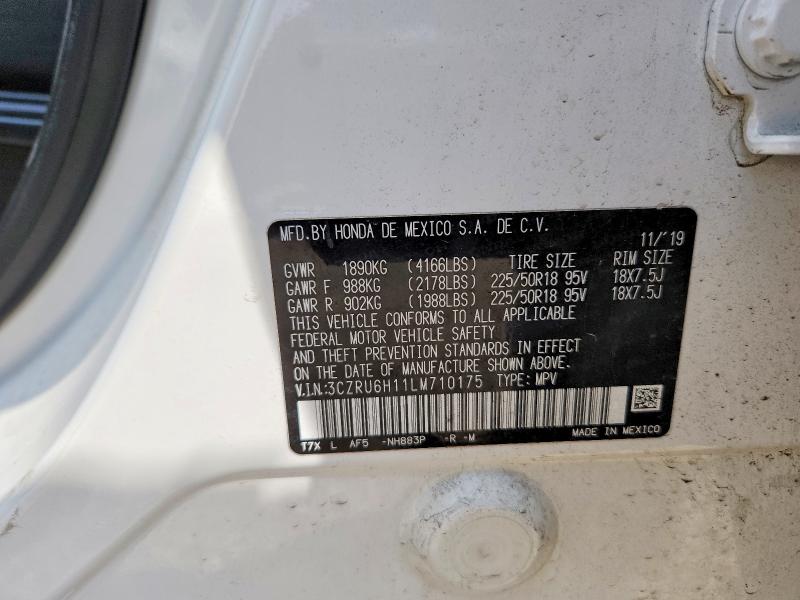 Продаж на аукціоні авто 2020 Honda Hr-v, vin: 3CZRU6H11LM710175, номер лоту: 65596586