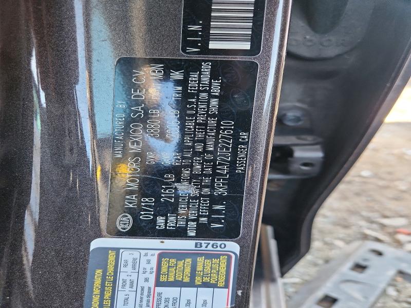 Продаж на аукціоні авто 2018 Kia Forte, vin: 3KPFL4A72JE227610, номер лоту: 64767466