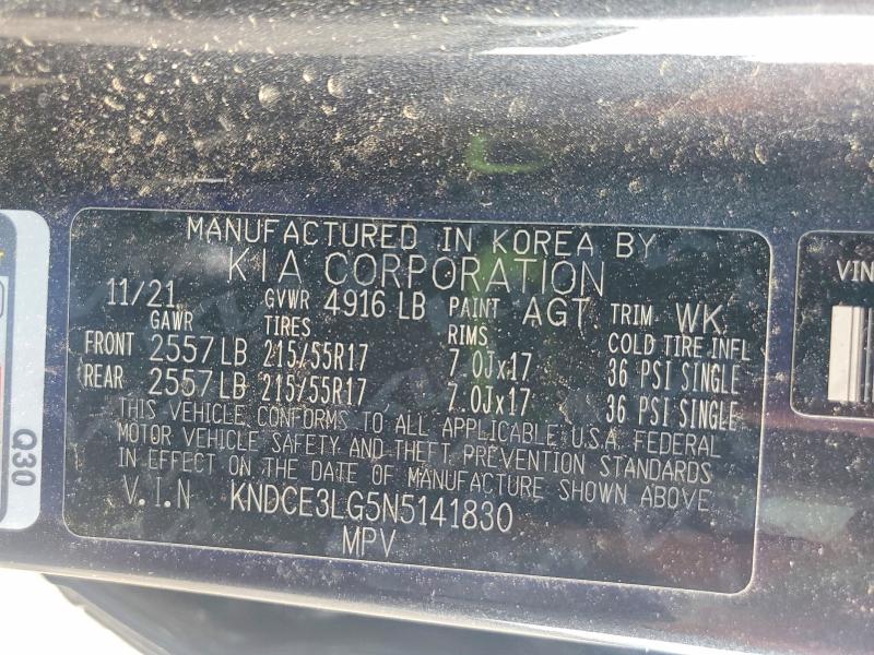 Aukcja sprzedaży 2022 Kia Niro, vin: KNDCE3LG5N5141830, numer aukcji: 64592936