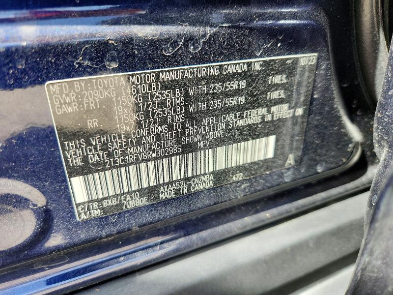 Продажа на аукционе авто 2024 Toyota Rav4, vin: 2T3C1RFV8RW302985, номер лота: 65187126