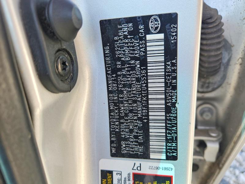 Aukcja sprzedaży 2014 Toyota Camry, vin: 4T1BF1FK1EU455361, numer aukcji: 63493916