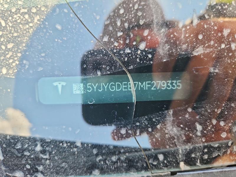 64638786 :رقم المزاد ، 5YJYGDEE7MF279335 vin ، 2021 Tesla Model Y مزاد بيع