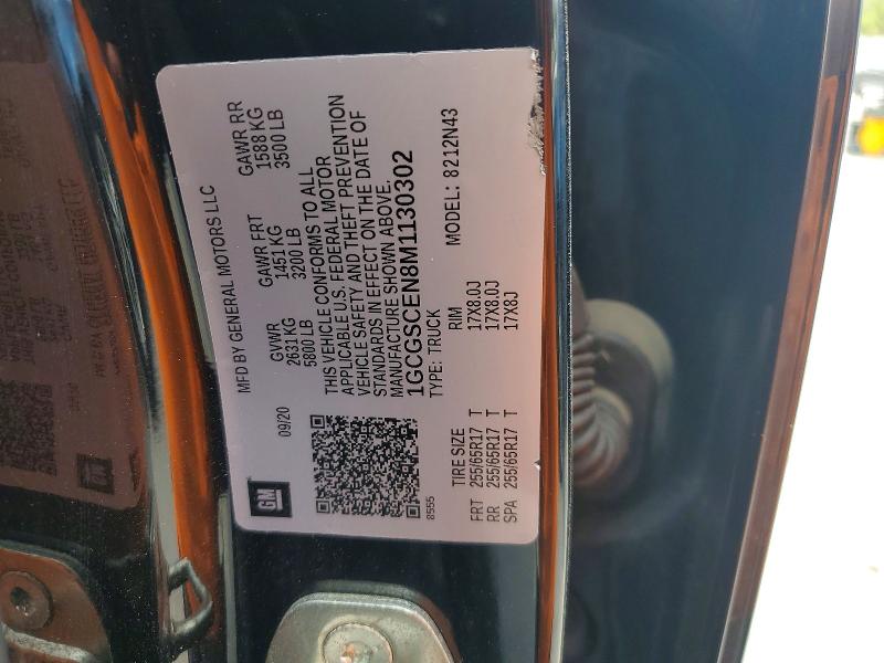 64836986 :رقم المزاد ، 1GCGSCEN8M1130302 vin ، 2021 Chevrolet Colorado مزاد بيع