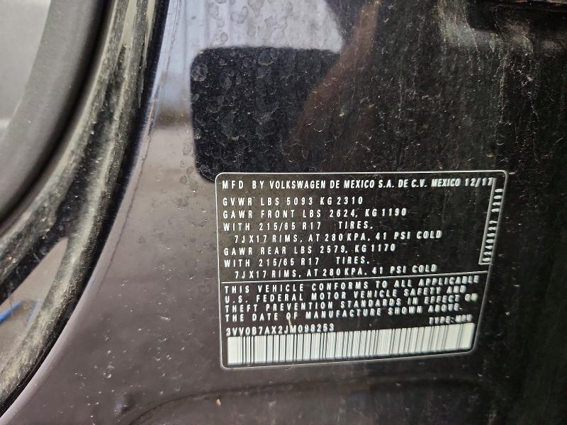 Aukcja sprzedaży 2018 Volkswagen Tiguan, vin: 3VV0B7AX2JM098253, numer aukcji: 66844916