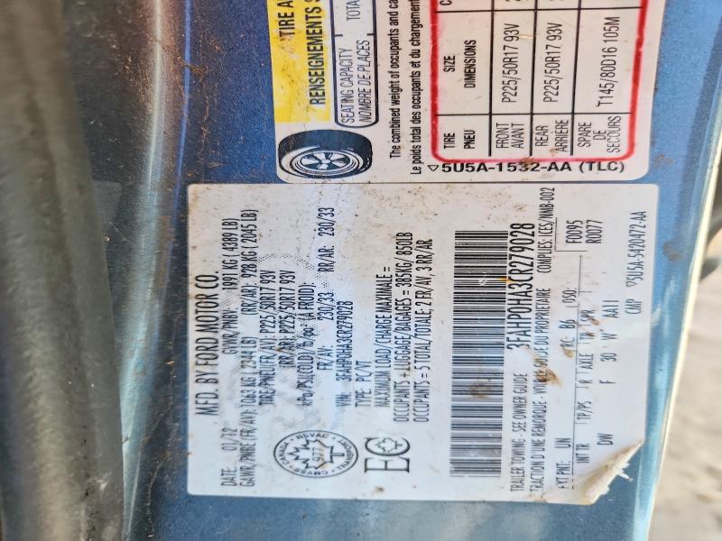 Продажа на аукционе авто 2012 Ford Fusion, vin: 3FAHP0HA3CR279028, номер лота: 65167026