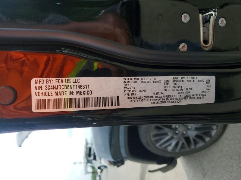 2022 Jeep Compass მანქანა იყიდება აუქციონზე, vin: 3C4NJDCB8NT146311, აუქციონის ნომერი: 64445686