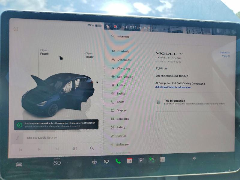 Aukcja sprzedaży 2022 Tesla Model Y, vin: 7SAYGDEE3NF400642, numer aukcji: 64598276