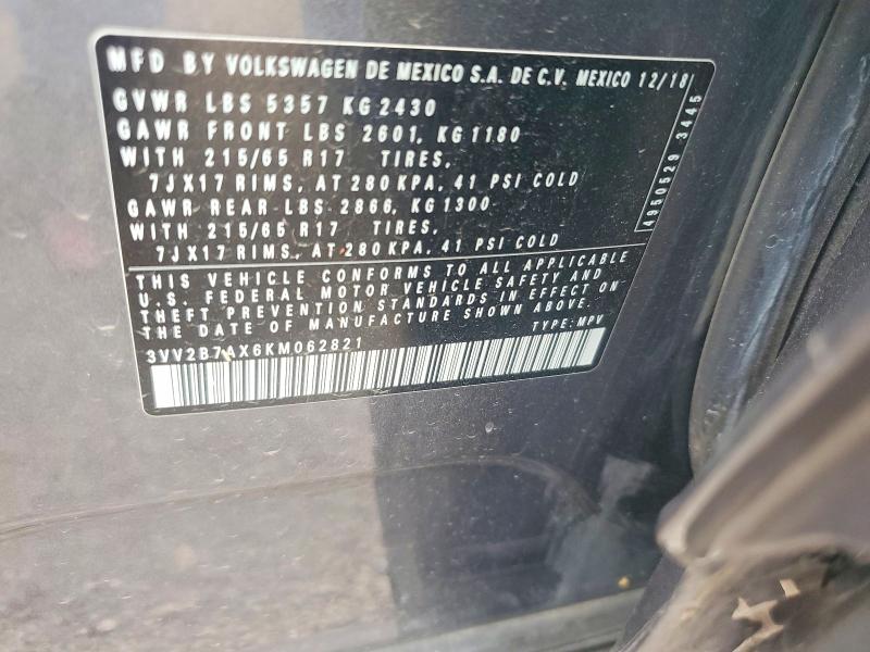 63495416 :رقم المزاد ، 3VV2B7AX6KM062821 vin ، 2019 Volkswagen Tiguan مزاد بيع