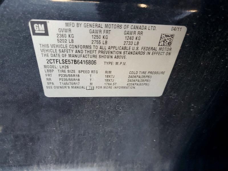 2011 Gmc Terrain მანქანა იყიდება აუქციონზე, vin: 2CTFLSE57B6416806, აუქციონის ნომერი: 63768316