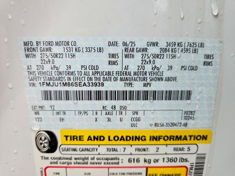 66422756 :رقم المزاد ، 1FMJU1M86SEA33939 vin ، 2025 Ford Expedition مزاد بيع