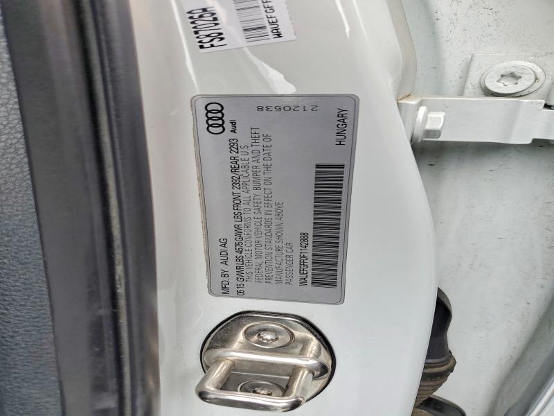 2015 Audi A3 მანქანა იყიდება აუქციონზე, vin: WAUEFGFF0F1142888, აუქციონის ნომერი: 64984486