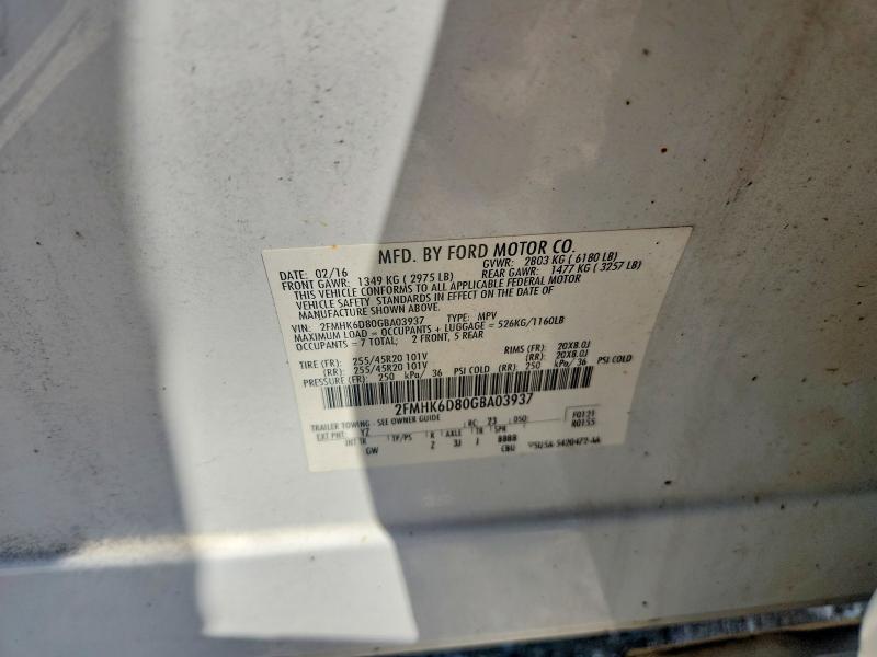 Aukcja sprzedaży 2016 Ford Flex, vin: 2FMHK6D80GBA03937, numer aukcji: 66487356