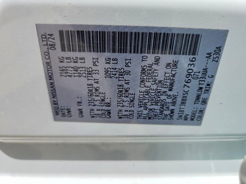 Продаж на аукціоні авто 2025 Nissan Rogue, vin: 5N1BT3BBXSC769036, номер лоту: 64703746