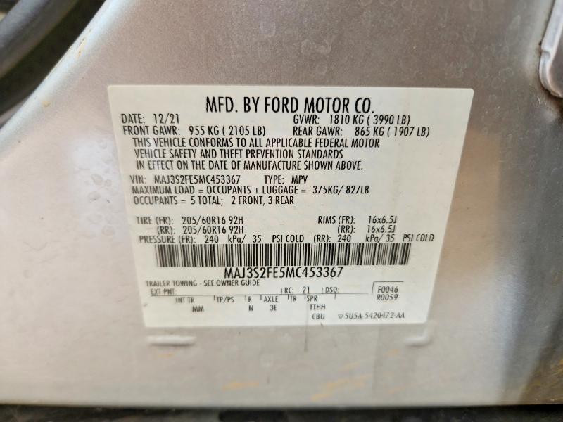 Aukcja sprzedaży 2021 Ford Ecosport, vin: MAJ3S2FE5MC453367, numer aukcji: 63865706