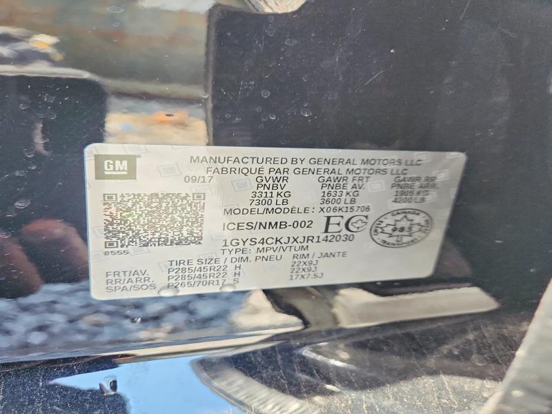 Продаж на аукціоні авто 2018 Cadillac Escalade, vin: 1GYS4CKJXJR142030, номер лоту: 64154286