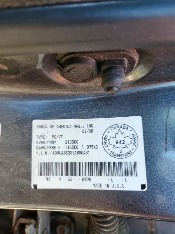 Продаж на аукціоні авто 2009 Acura Tl, vin: 19UUA862X9A800481, номер лоту: 63395606