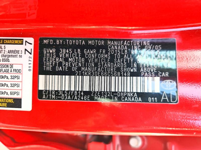2006 Toyota Matrix მანქანა იყიდება აუქციონზე, vin: 2T1KR30E66C568148, აუქციონის ნომერი: 66934356