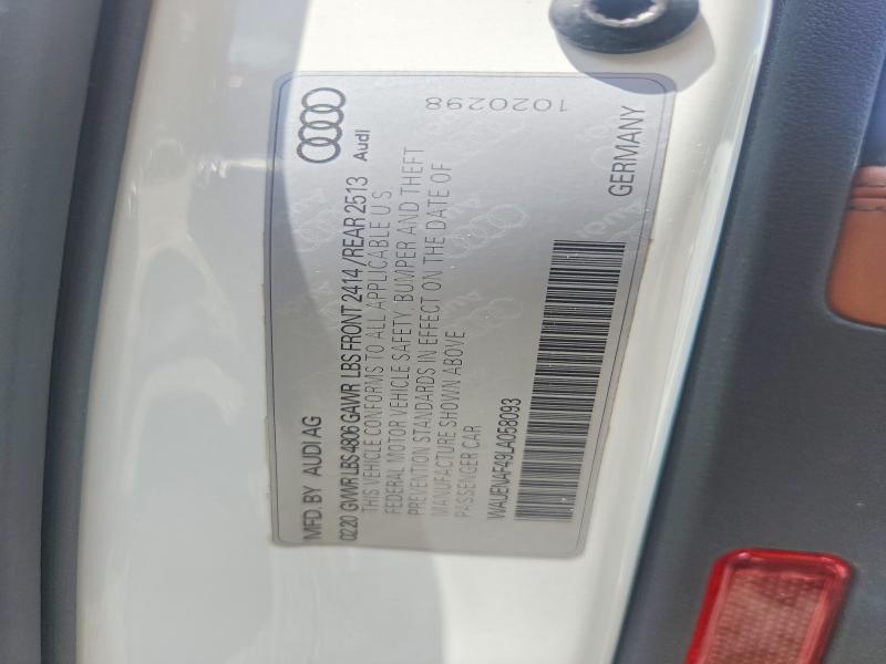 Продажа на аукционе авто 2020 Audi A4, vin: WAUENAF49LA058093, номер лота: 65440376