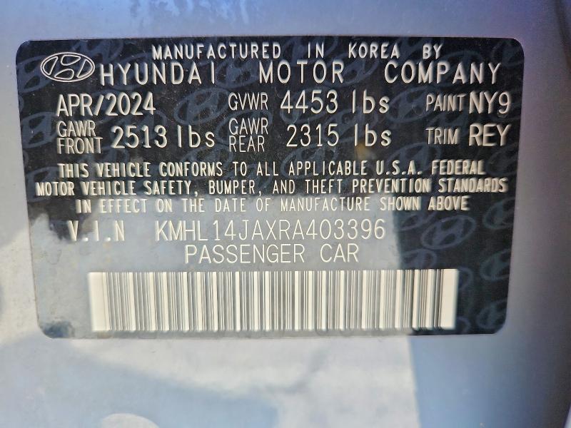Aukcja sprzedaży 2024 Hyundai Sonata, vin: KMHL14JAXRA403396, numer aukcji: 66126146