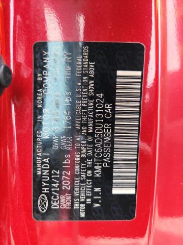 Продажа на аукционе авто 2013 Hyundai Veloster, vin: KMHTC6AD5DU131024, номер лота: 63713606