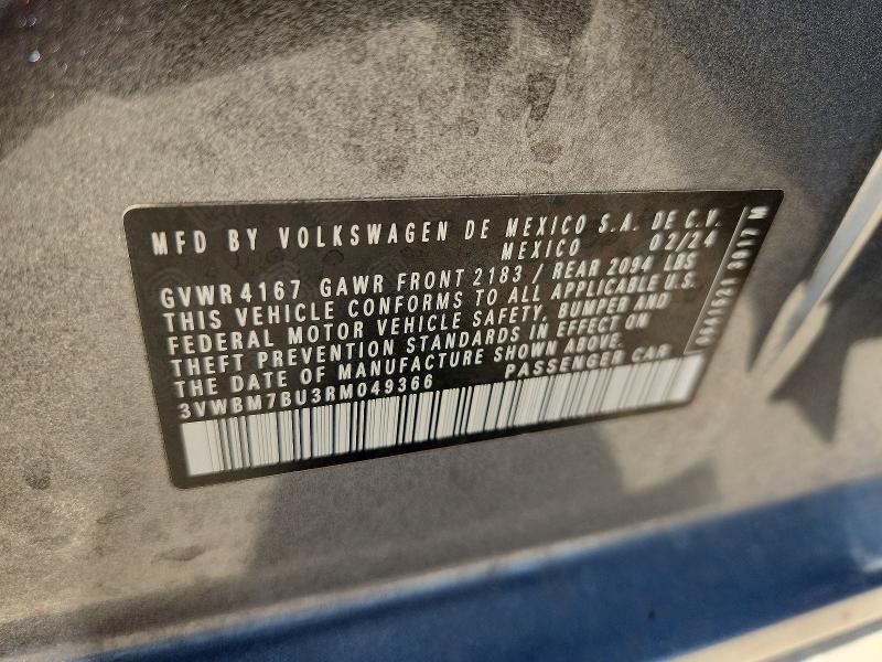 Продажа на аукционе авто 2024 Volkswagen Jetta, vin: 3VWBM7BU3RM049366, номер лота: 64471076