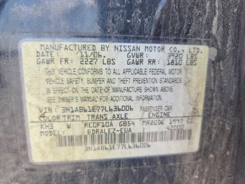 Продаж на аукціоні авто 2007 Nissan Sentra, vin: 3N1AB61E77L636006, номер лоту: 64682616