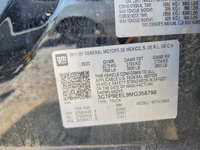 Продажа на аукционе авто 2021 Gmc Sierra, vin: 3GTP9EEL9MG358798, номер лота: 64210896