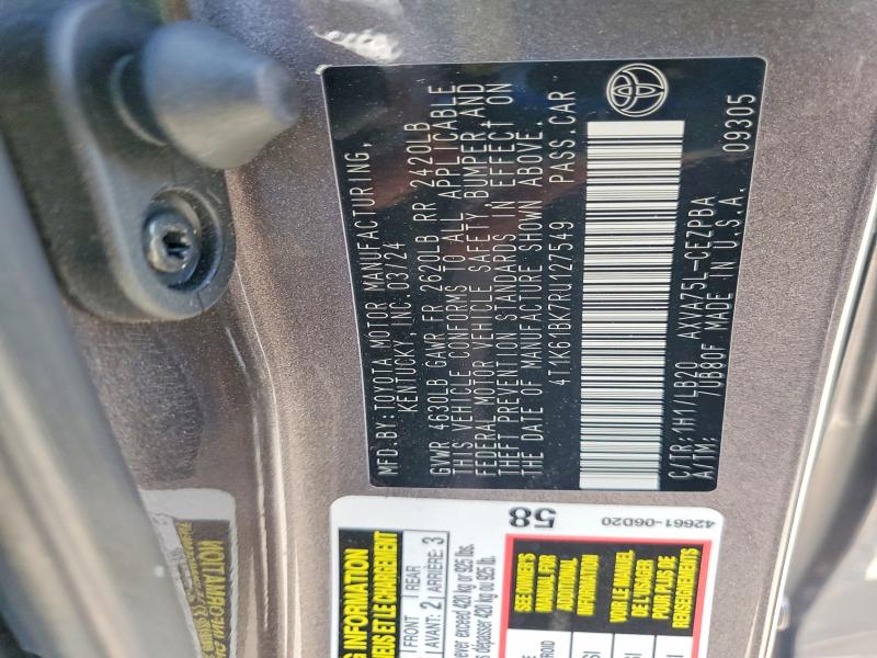 Продаж на аукціоні авто 2024 Toyota Camry, vin: 4T1K61BK7RU127549, номер лоту: 66823826