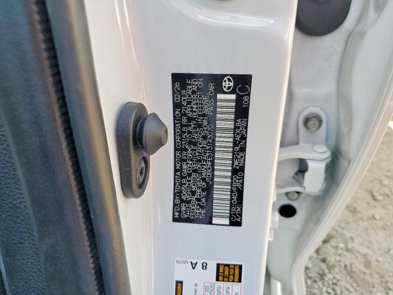 Auction sale of the 2026 Toyota Corolla Hybrid, vin: JTDBCMFE3T3143070, lot number: 66828836