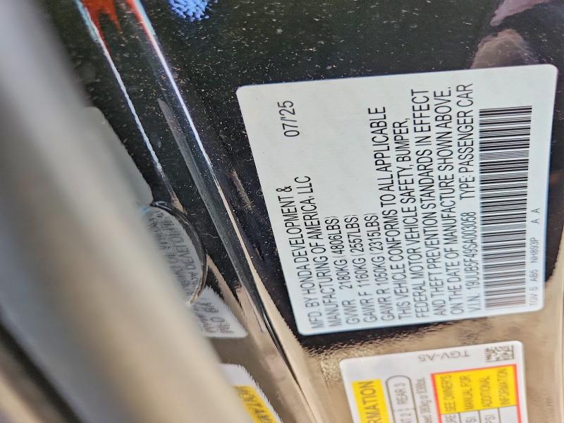 2025 Acura Tlx მანქანა იყიდება აუქციონზე, vin: 19UUB5F49SA003058, აუქციონის ნომერი: 64138046