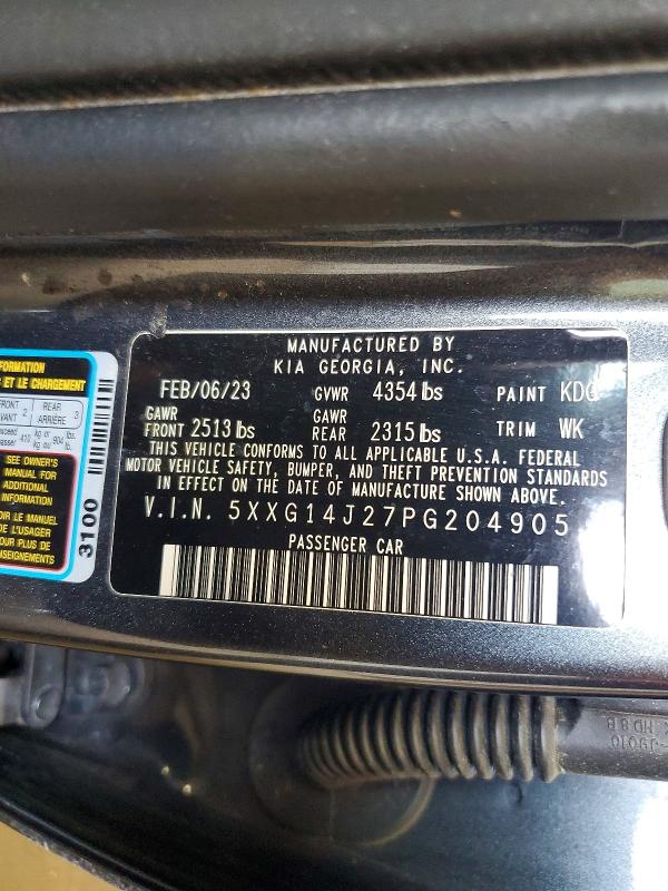 Продажа на аукционе авто 2023 Kia K5, vin: 5XXG14J27PG204905, номер лота: 67140496