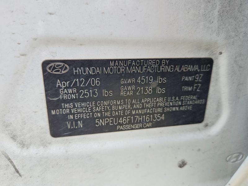 Auction sale of the 2007 Hyundai Sonata, vin: 5NPEU46F17H161354, lot number: 64623446
