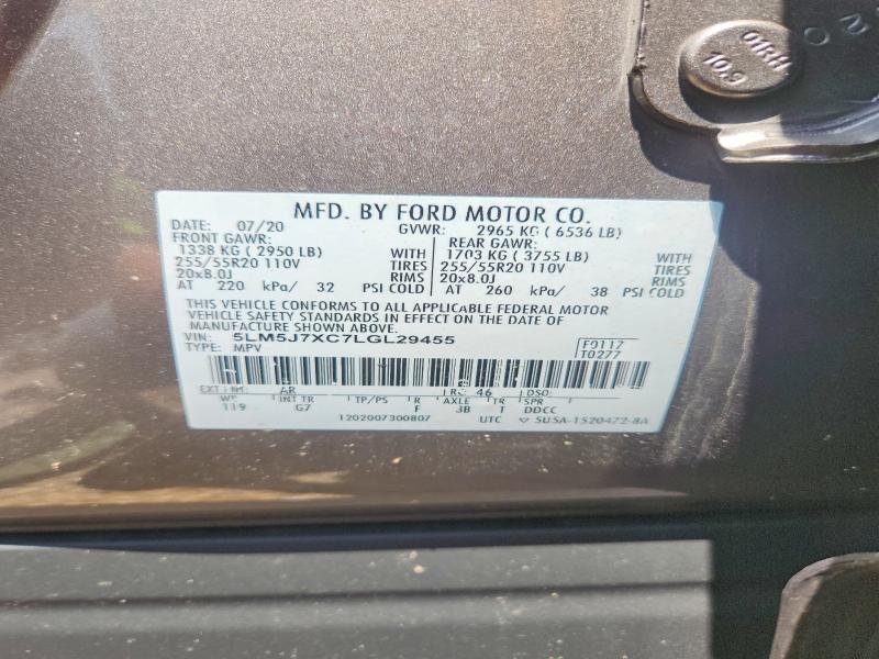 Продажа на аукционе авто 2020 Lincoln Aviator, vin: 5LM5J7XC7LGL29455, номер лота: 65682266